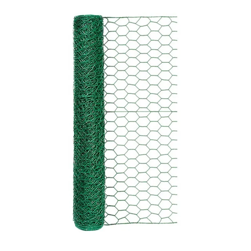 Direct factory hexagonal wire mesh green pvc coated chicken wire netting