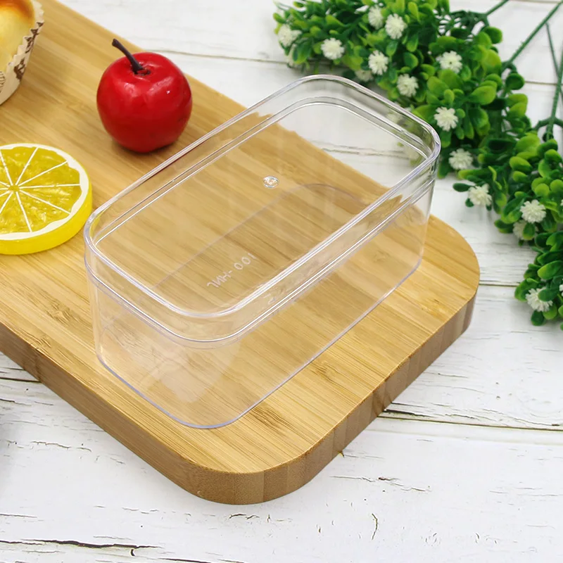 JNH001 Wholesale Clear Plastic Mini Transparent  Sweets Square Boxes Container For Food Acrylic Candy Gifts Snack Cake Packing