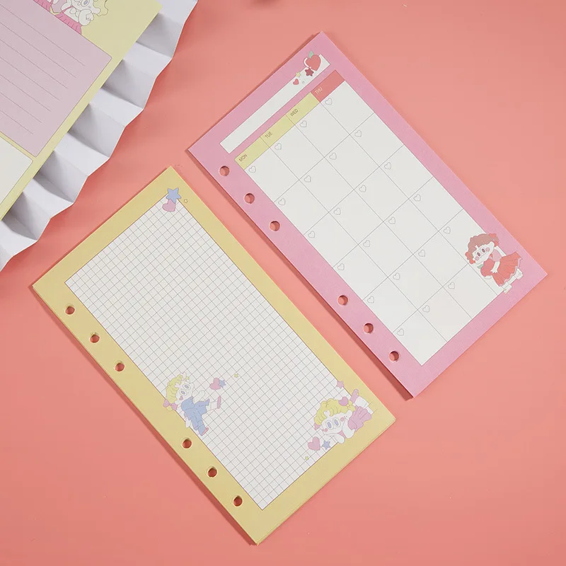 Manual Account Book 6 Holes A6 Color Loose Leaf Book For Core Diy Creative Removable Recyclable Manual Account Book  Inner Page