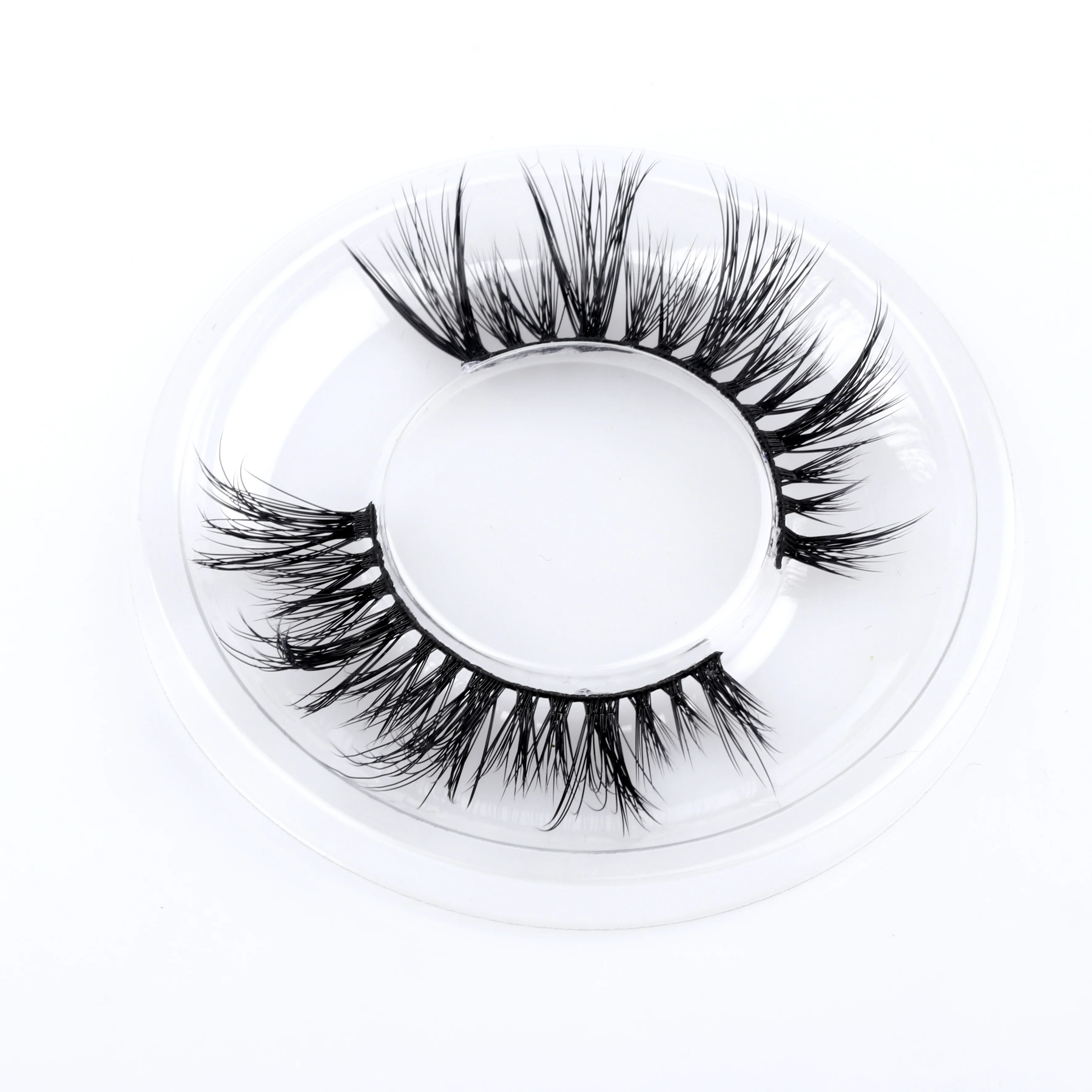 
Qingdao wholesale lashbeauty cosmetic 3d private label false synthetic silk eyelashes 
