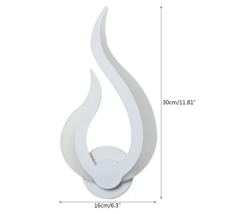 Indoor Hotel Bedroom Living Room Hallway Art Decoration Acrylic Sconce 12W Fire Flame Shape Modern Applique Murale Wall Light