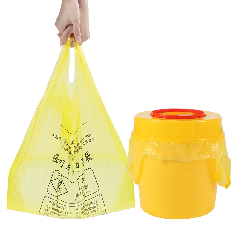 high quality factory supply high quality Medical plastic garbage bag 60*70cm,  3.5 silk 10g Portable plastic garbage bag