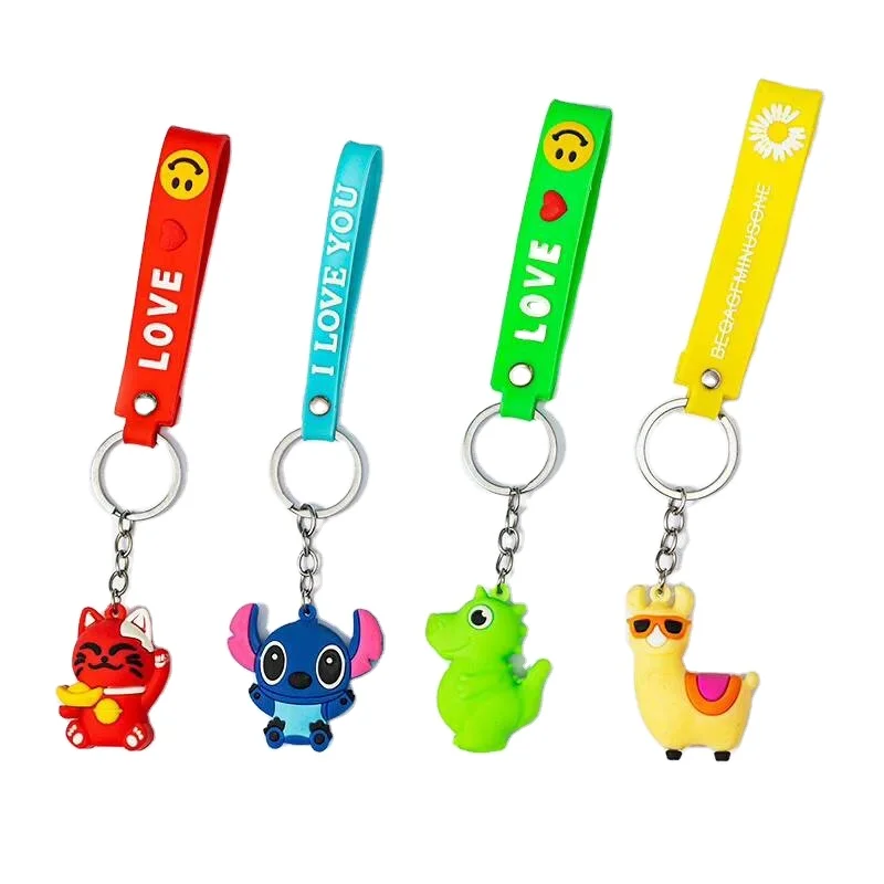 personalised custom 2d dimensional logo soft plastic pvc silicone keychain rubber silicone keychain keychain accessories