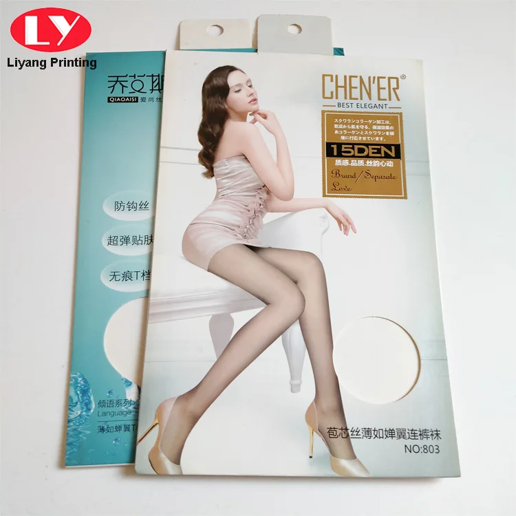 Envelope Style Pantynose Packaging Boxes Full Color Panty-hose packaging Paper Box Custom Printed Stocking Packaging