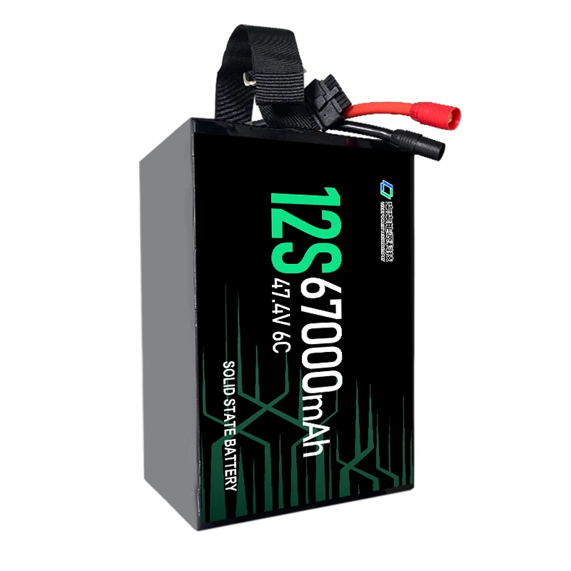Батарея высокой плотности энергии 12S 67000mAh 88000mAh твердая ионная литий-ионная аккумуляторная батарея FPV Drone RC модель хобби упаковка