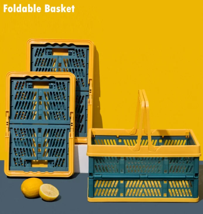 
OEM Mini Grocery Basket Convenient Foldable Portable Snack Shopping Basket Picnic Basket 