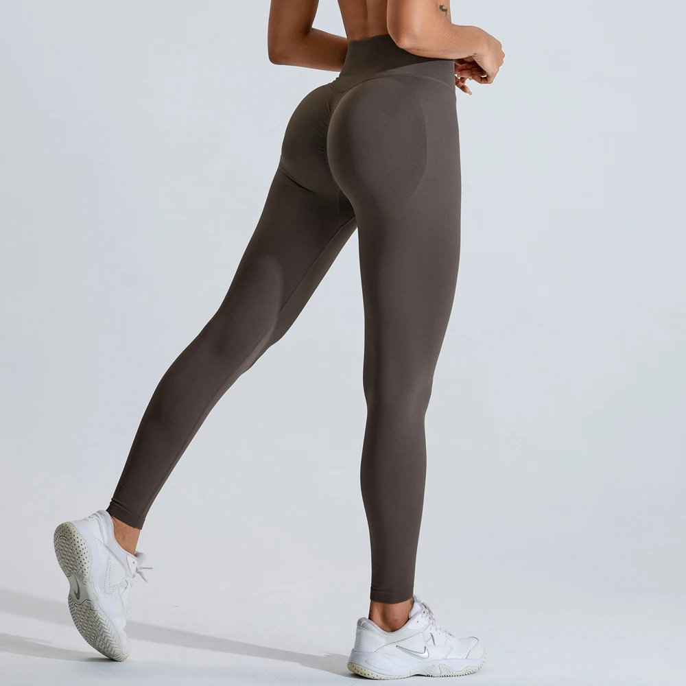 Hot Selling High Waist Seamless Yoga Pants Sexy Tight Scrunch Butt Lift Leggings Elastic Waist Spandex For Gym Workout Exercise