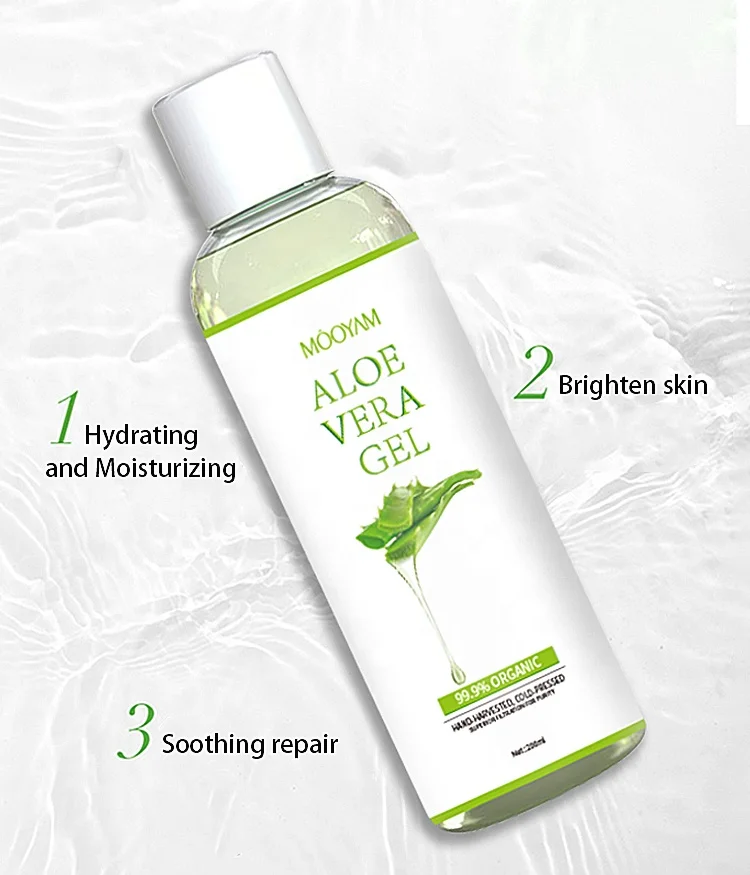 OEM Private Label 100% Pure Natural Organic Aloe Vera Smoothing Gel Moisture Repair Cream Face Acne Treatment Gel Aloe Vera Gel