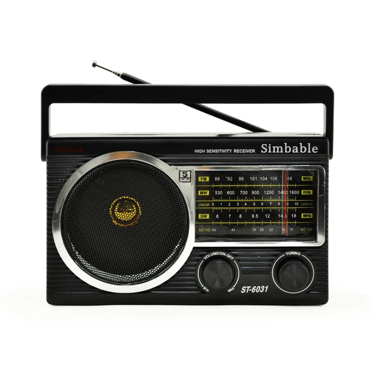 Portable Radio World Band Receiver Rechargeable Radio With Fm/Mw/Sw  Classic Fm Am Sw Three Band Radio With Usb Tf