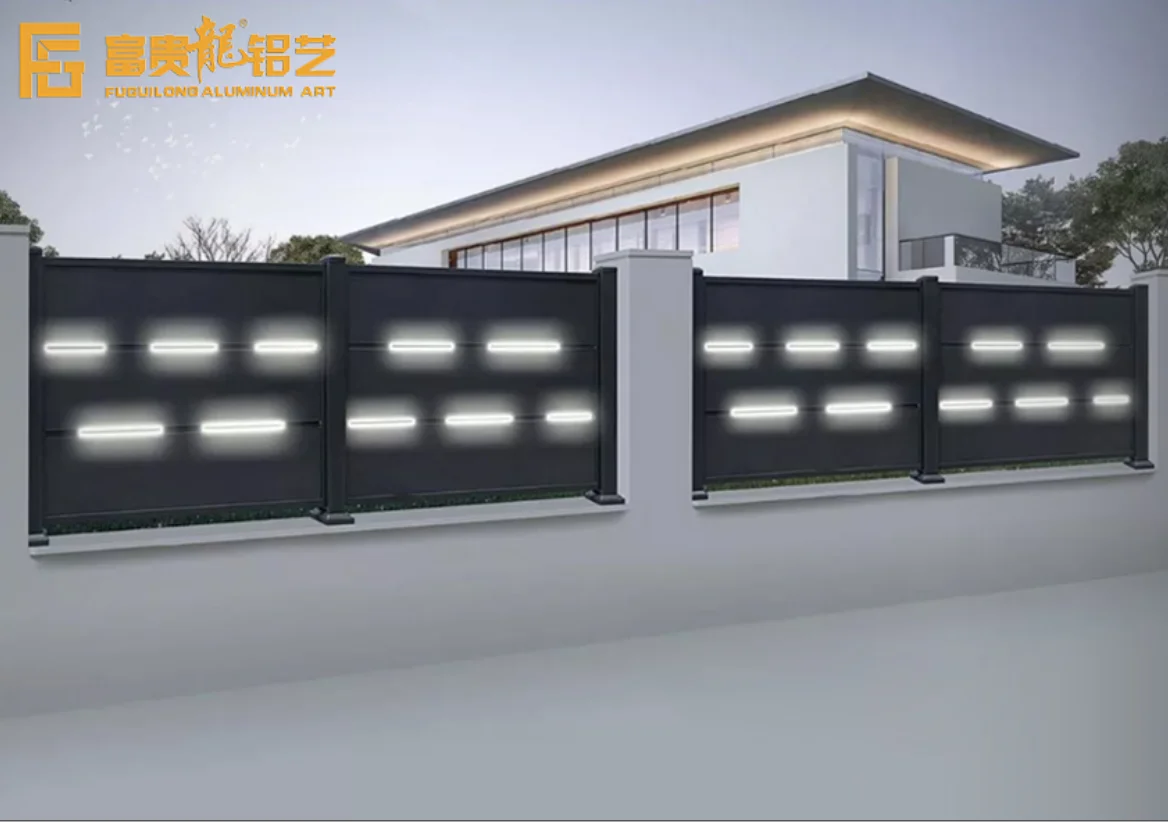 Manufacturer direct selling modern garden color solid powder coating decorative aluminum fence board