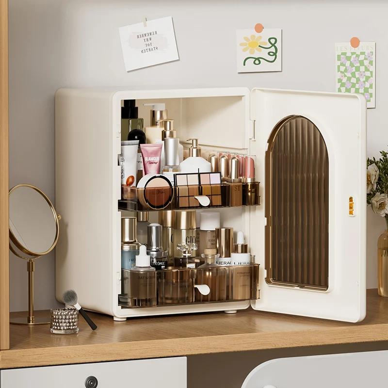 Haixin Upgrade Multilayer Desktop Organizer for Skin Care Makeup Cosmetic Storage Box for Lipstick Mask Bedroom Items