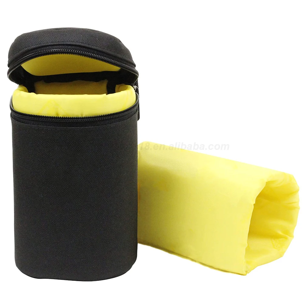 XJB-01 custom made adjustable round nylon dslr camera lens case slr lens sleeve bag