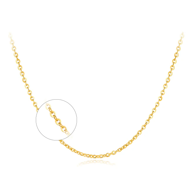 New Arrival 14K 18K Solid Real Cable Chain Necklace Jewelry for Women Men Jewelry Cable O Chain for Gift