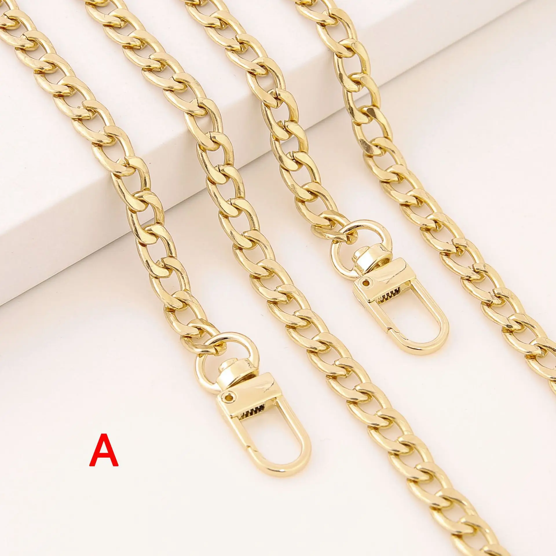 Сумка через плечо с металлической цепочкой 100/110/120 см, сменный наплечный ремень, металлический наплечный ремень с золотым украшением, цепочка-кошелек