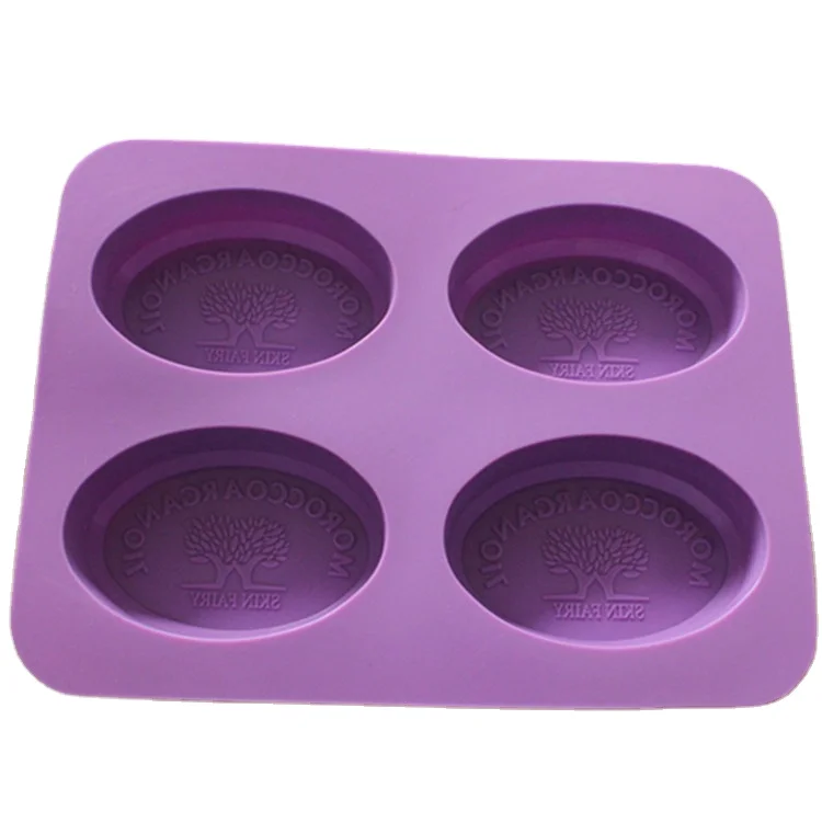 Пользовательская силиконовая форма для мыла, 3D форма для мыла с логотипом под заказ, Силиконовая Овальная форма для мыла