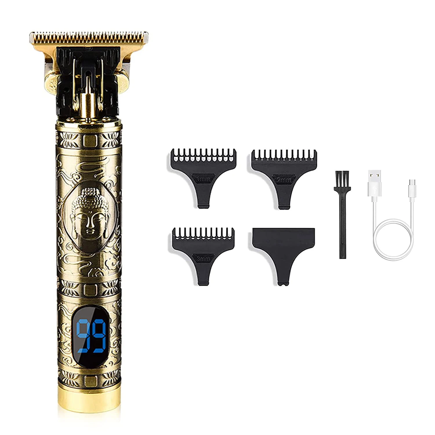 Professional Cordless USB Rechargeable Hair Clipper Trimmer Clippers Electric Hair Clipper