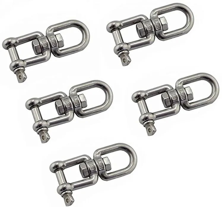Factory Direct Stainless Steel Swivel Anchor Chain Swivel Jaw And Eye Link Swivels For Keychain Dog Leash