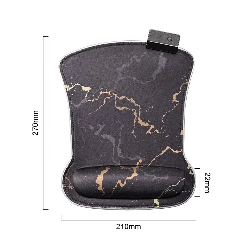 Soft RGB LED Mouse Pad With Wrist Rest