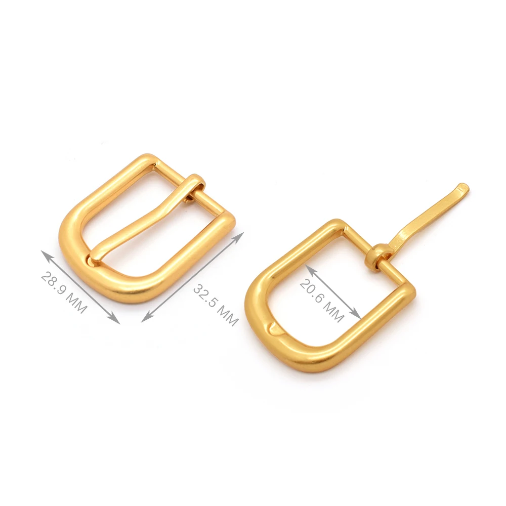 Shiwang Wholesale Handbag Accessories 20mm Gold Smooth Metal Custom Pin Buckle for Bag