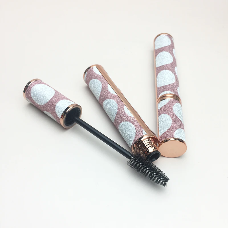 Unique so nice empty mascara tubes with brush gold leather mascara tube custom mascara empty containers