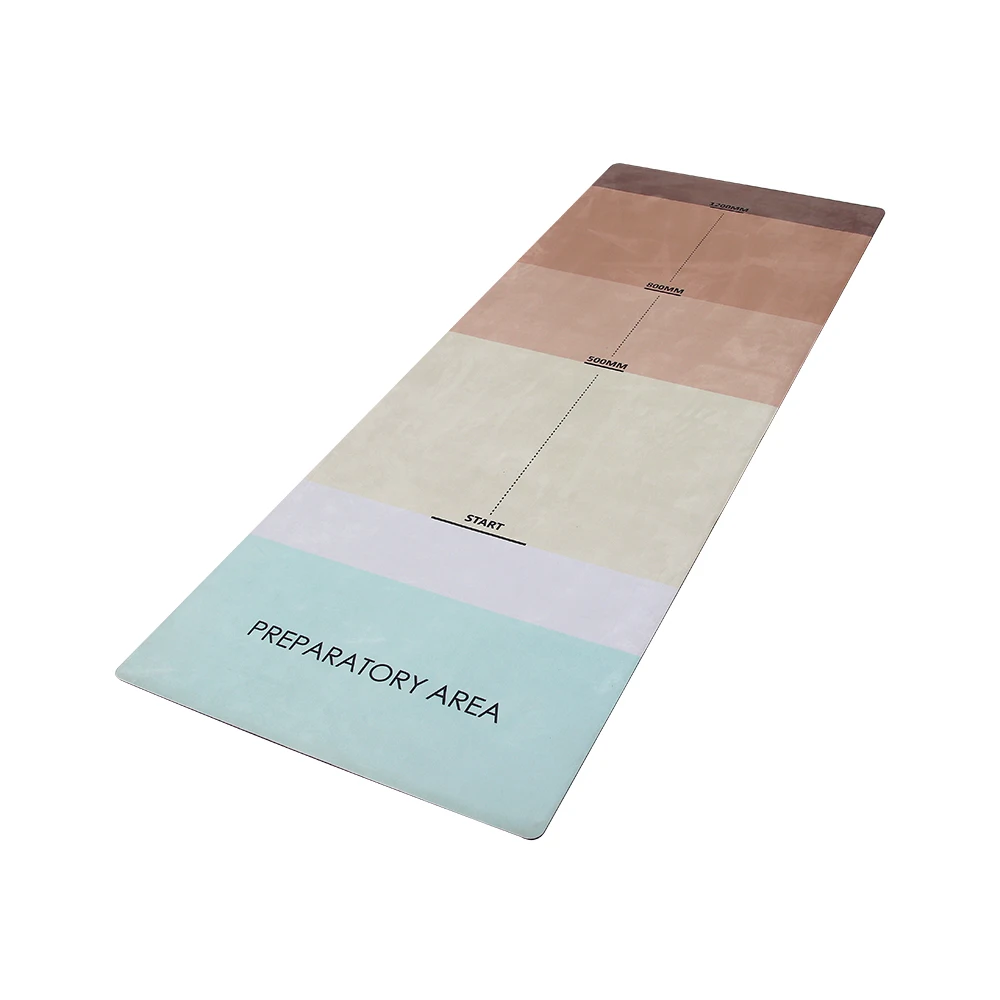 New Fitness Workout yoga Mats Automatic Rebound Abdominal Wheel Roller color printing Suede Yoga Mat eco friendly