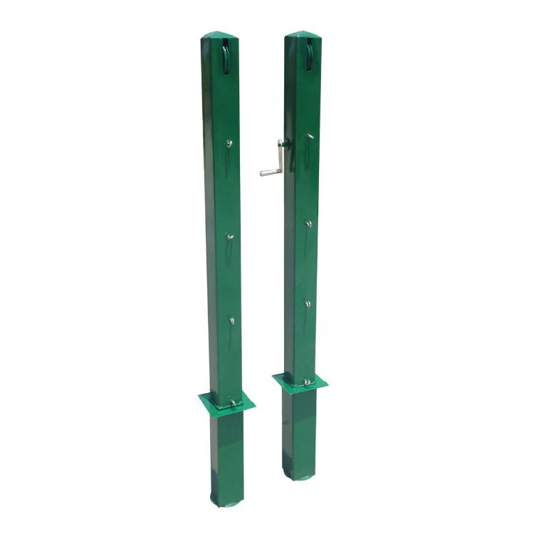 China Factory Price Inground Steel Tennis Training Equipment Tennis Posts and Net