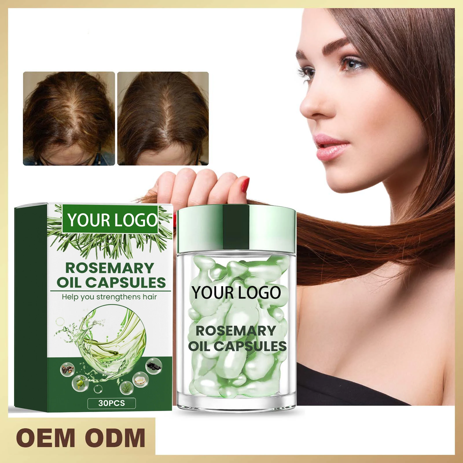 Wholesale Factory Price Natural Hair Repair Liquid Hair Care Serum Oil Moisturizing and Nourishing Capsule for Damaged Hair