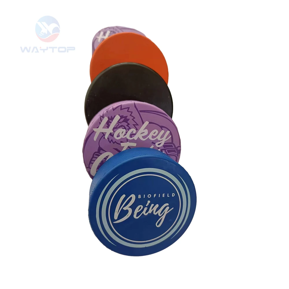wholesale standard size ice hockey puck factory price high quality logo printing