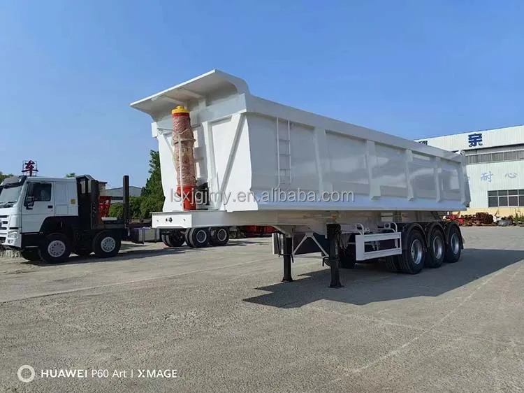 stone coal sand 4Axle 16 Wheels 40cbm Rear Hydraulic Lifting  TipTipper rear end dump tipper Semi Trailer