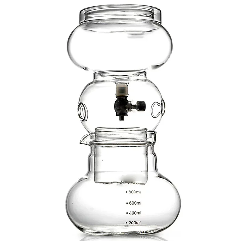 pour over glass coffee slow dripping maker coffee brewer SS 304 adjustable rotary switch