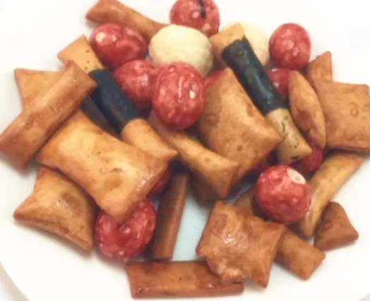 Chinese Snacks Mixed Nori Rice Cracker and Coated Peanuts Mix High Quality Food in OEM Packing Snacks Wholesale