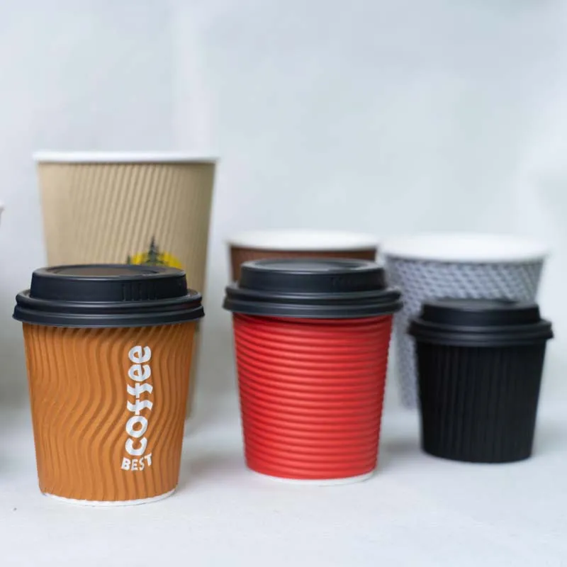 Disposable Coffee Ripple Wall Paper Cups