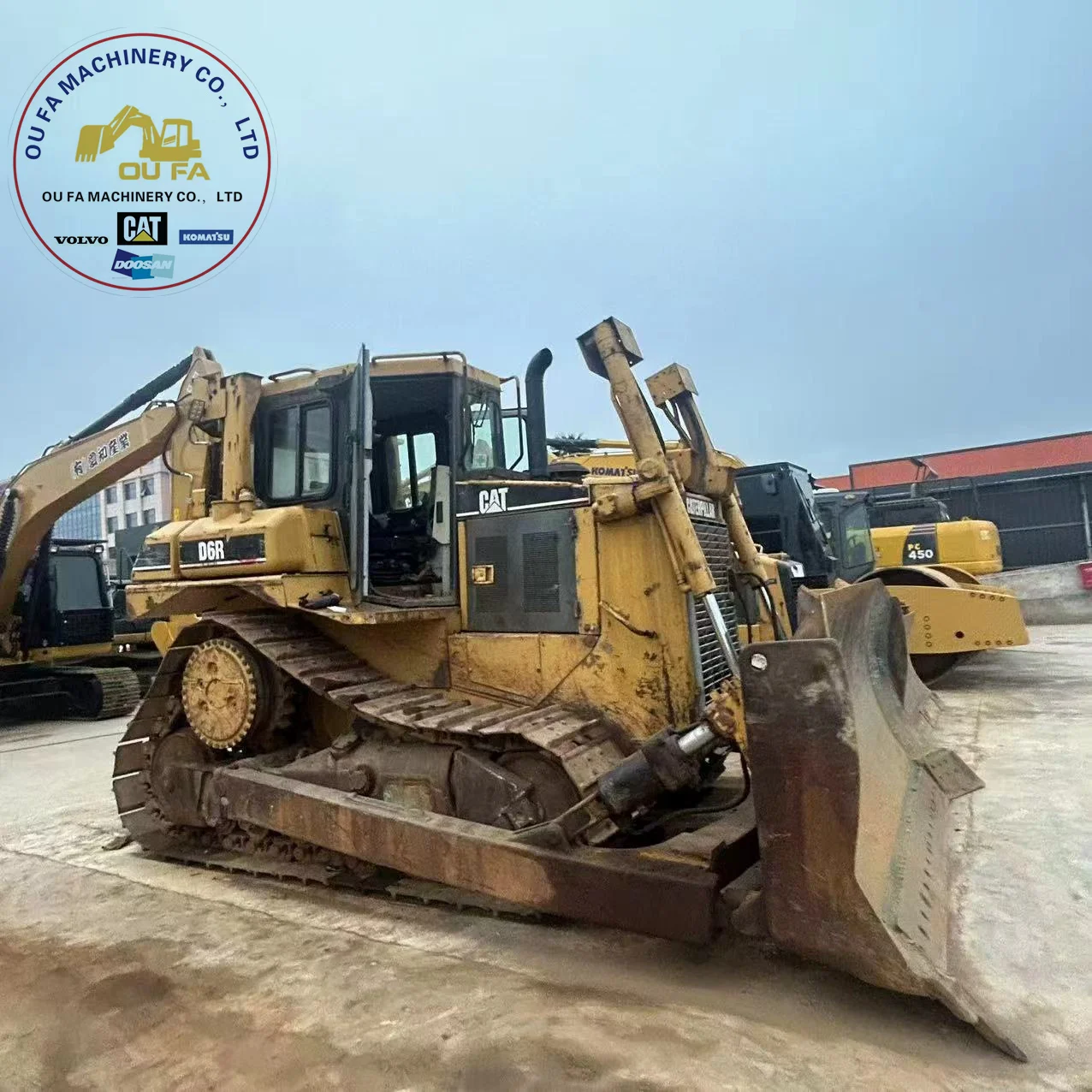 Самая дешевая б/у Cat D6r бульдозер высокого качества строительная машина CAT D6R гусеничный для продажи