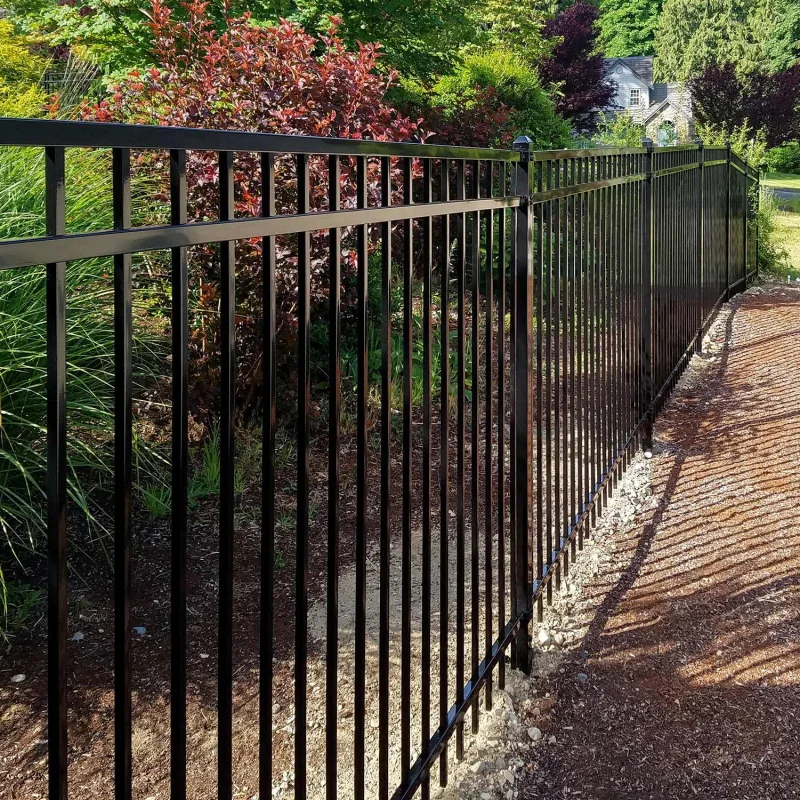 Factory Cheap Price Galvanized Wrought Iron Fence Garden Steel Tubular Fencing