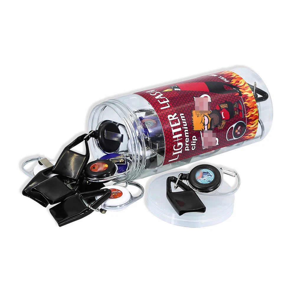 Custom Lighter Leash Retractable Keychain Lighter Leash Holder