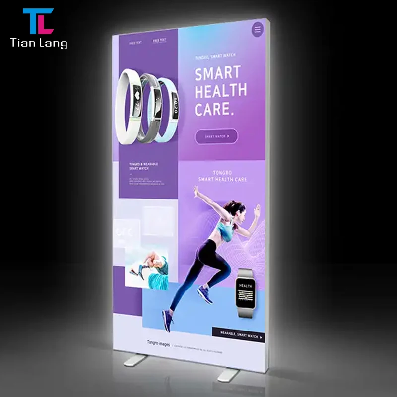 TianLang Lightbox For Poster Snap Frame Led Marketing Fabric Led Light Boxes Pvc Ightbox Stand Painting Acrylic Led Light Box