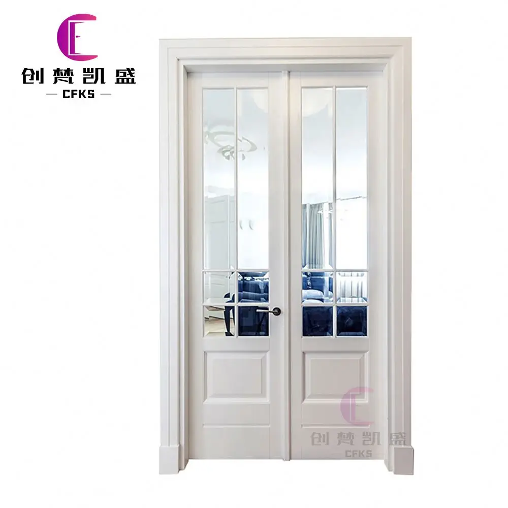 Lead The Industry Good Price Wood Doors With Frost Glasses Added wood bedroom door