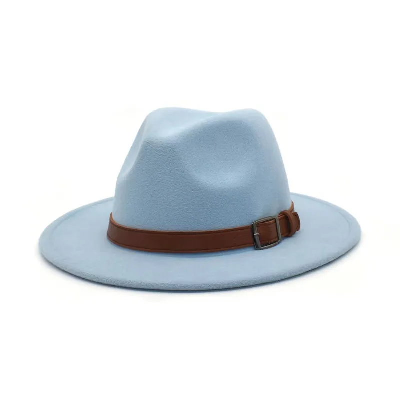 Custom Wholesale 2023 New Luxury High Quality Colour Sombreros Unisex Women Men Pure Wool Felt Fedora Hats