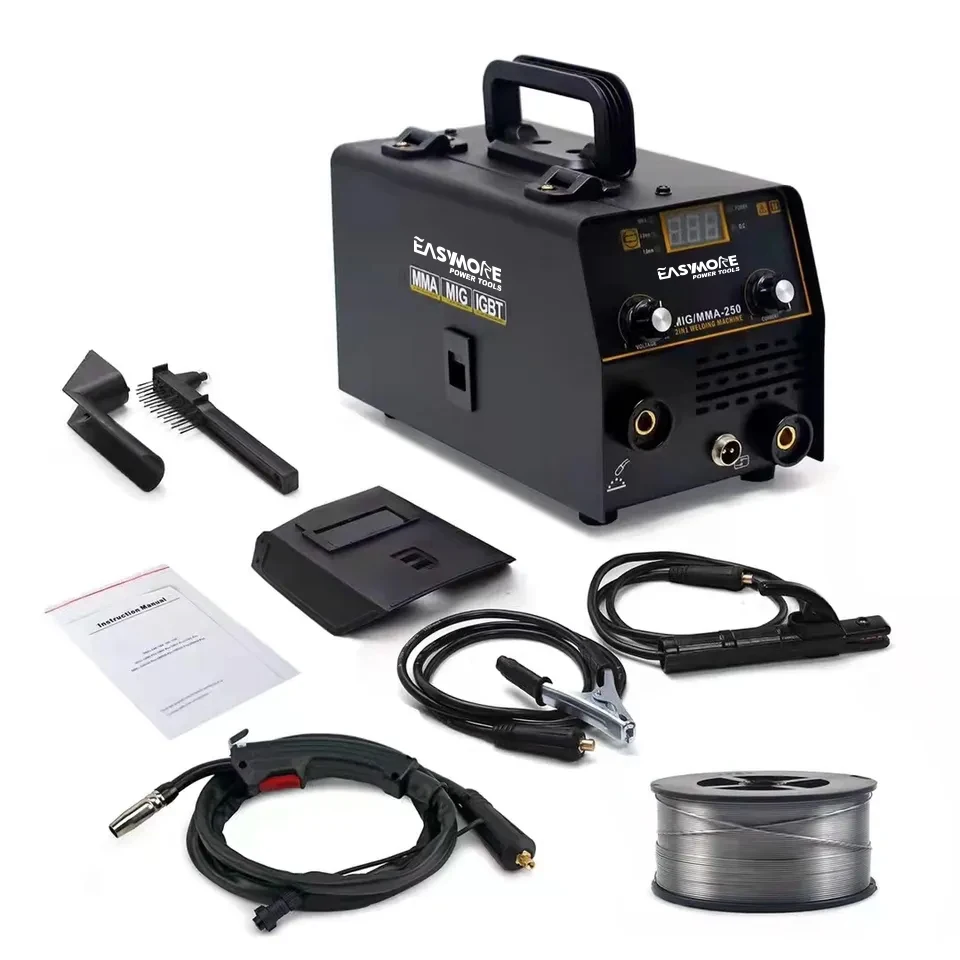 portable mini mag gasless tooliom welders arc pulse mig welding machine with digital display