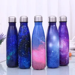 Оптовая продажа термос с двойными стенками для сублимационной колы бутылка воды из нержавеющей стали резиновым покрытием вакуумная фляжка