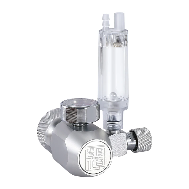 ZRDR Double table Aquarium Co2 Regulator Valve Magnetic Solenoid Check Aquarium Bubble Counter For Aquatic plant