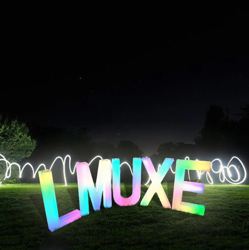 led marquee letters 16 Colors Changing RGB led solar letter lighting Illuminated Pe Plastic For Outdoor Advertising decorative