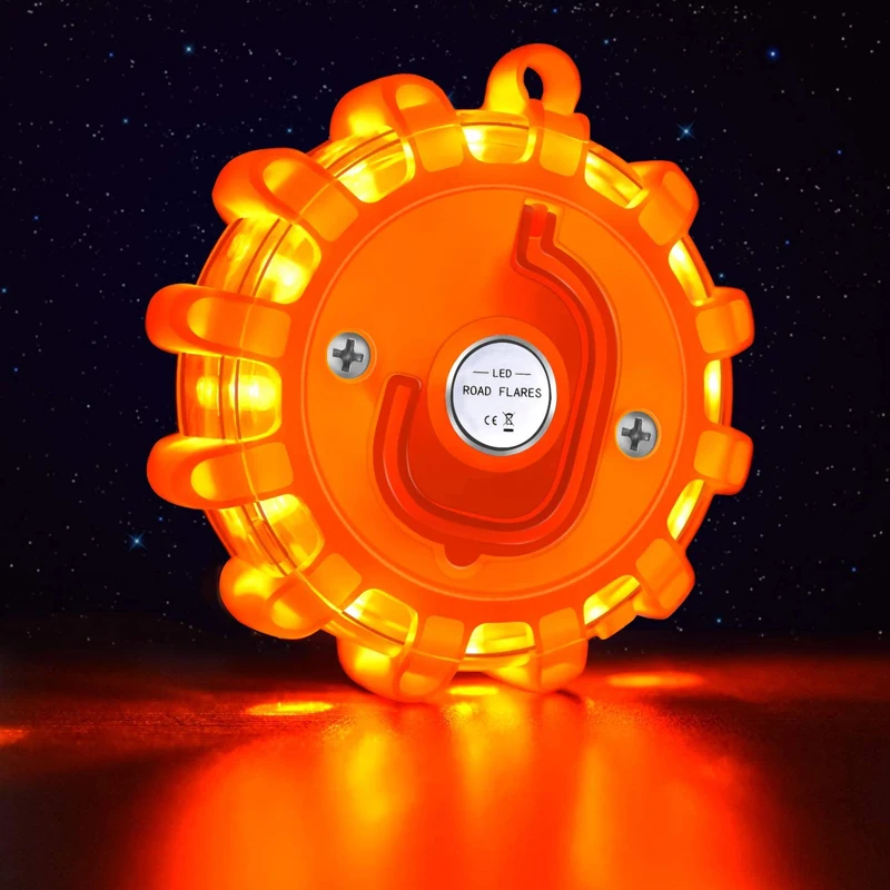 Multi-functional Wholesale 2*AAA dry battery 9 led modes road traffic flares flashing warning light with