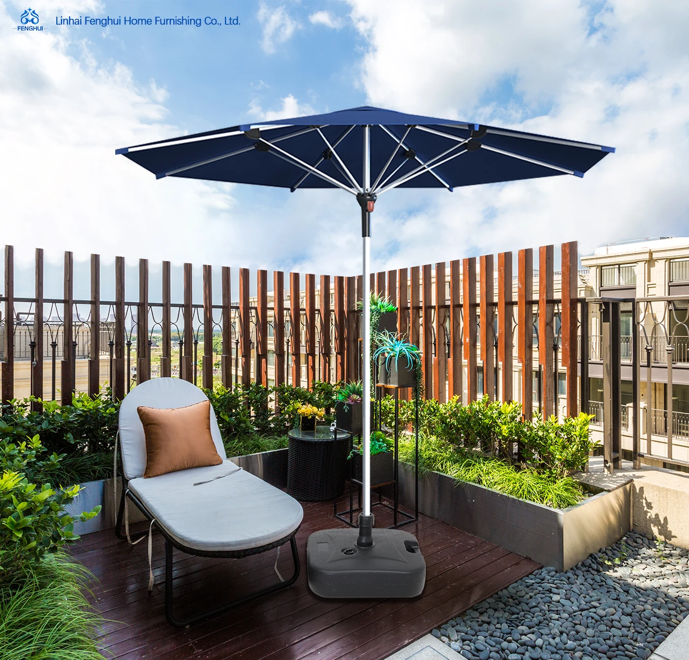 Hot On Sale  customized factory price outdoor  Center Pole Umbrella Aluminum Frame Patio Umbrellas of garden patio