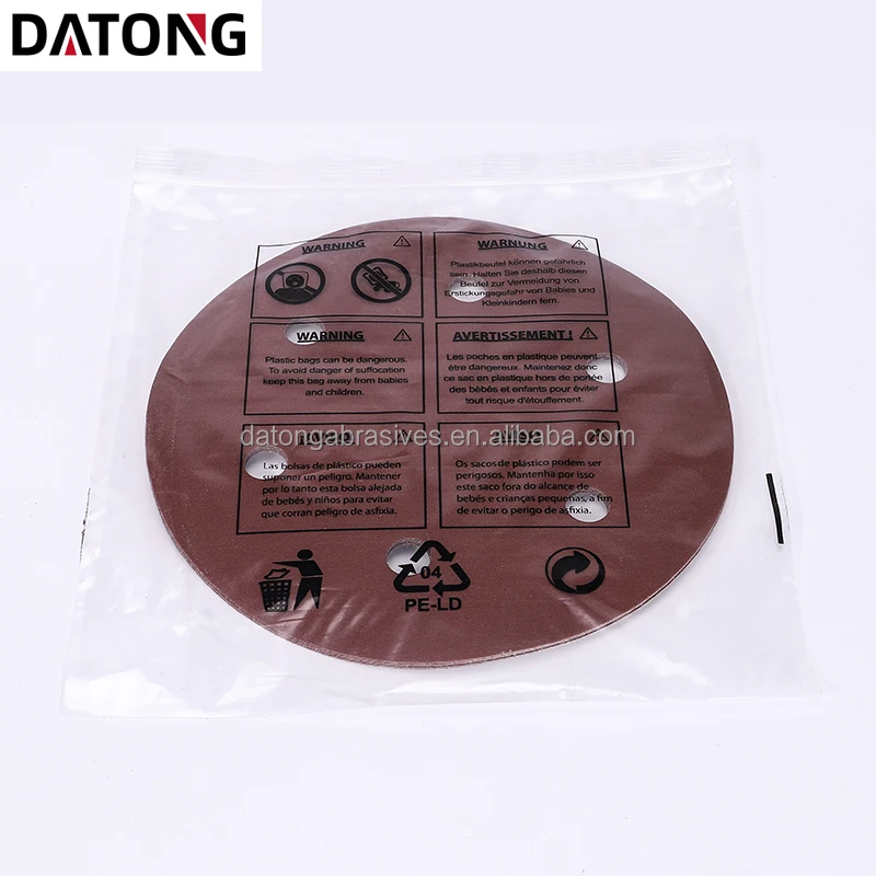 Заводская Высококачественная абразивная наждачная бумага Datong 9 дюймов 6 отверстий 225 мм зернистость 100 Круглый красный шлифовальный диск для металла и