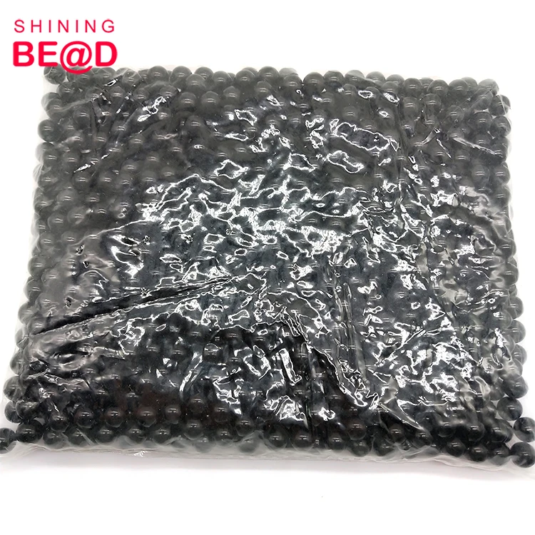 Оптом оптом 10 мм черный искусственный жемчуг ABS пластиковые круглые бусины без отверстий для изготовления ювелирных изделий аксессуары ручной работы