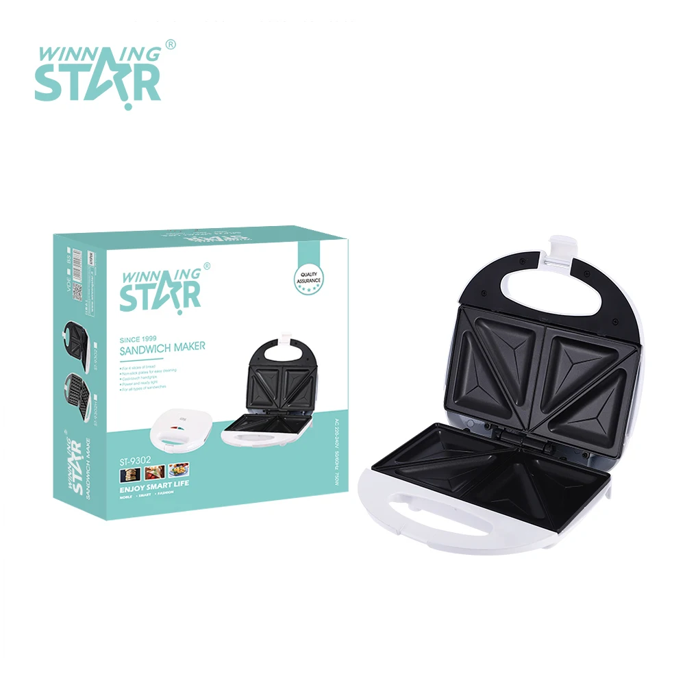  ST-9302 выигрышная звезда горячая Распродажа тостер для хлеба 4 ломтика вафельница кухонное приспособление Sandwitch