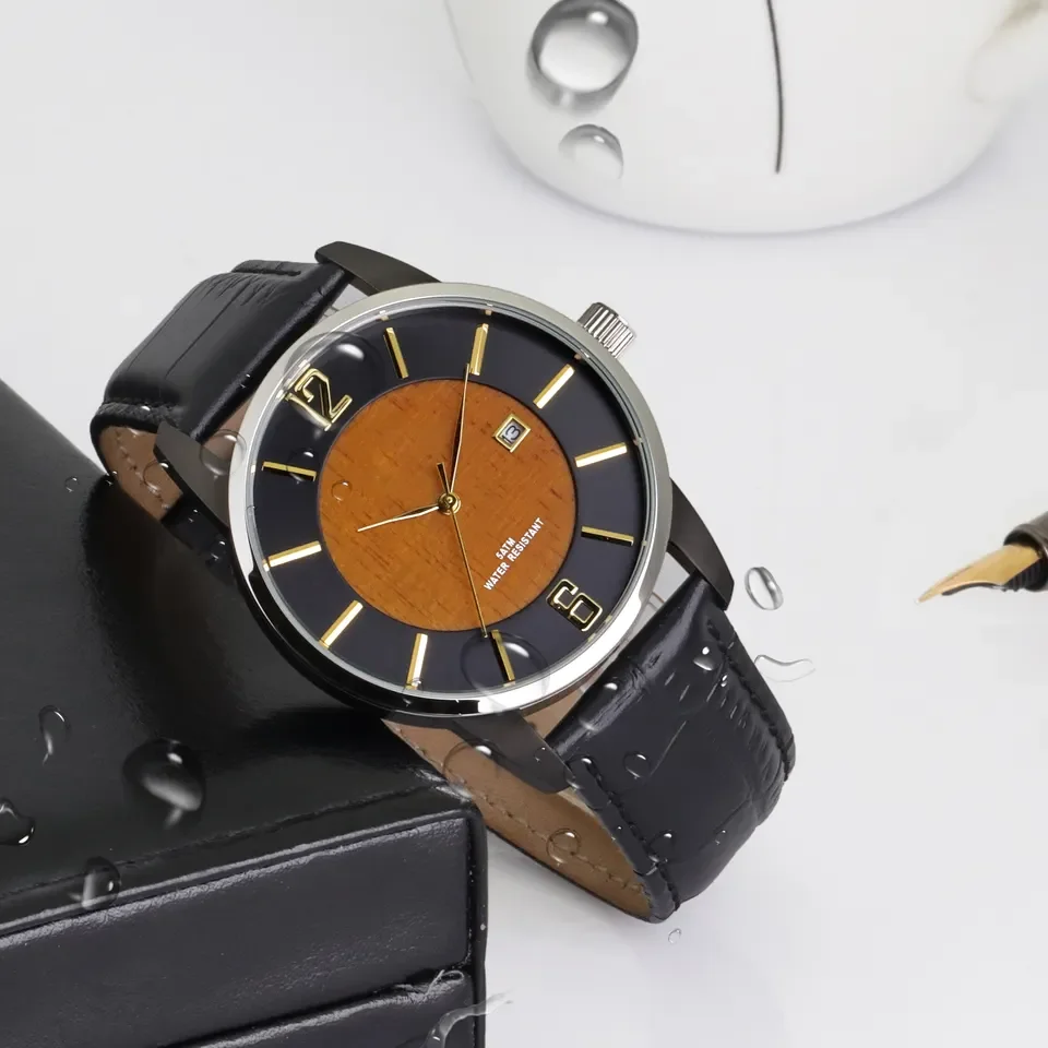 New Top Brand Luxury Men Watch Waterproof Sport Quartz Watches Genuine Leather relojeshombr