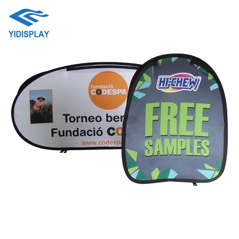 China Suppliers 100% Polyester Fabric Display Stand Roll Up Horizontal And Vertical Flying Banner Stand