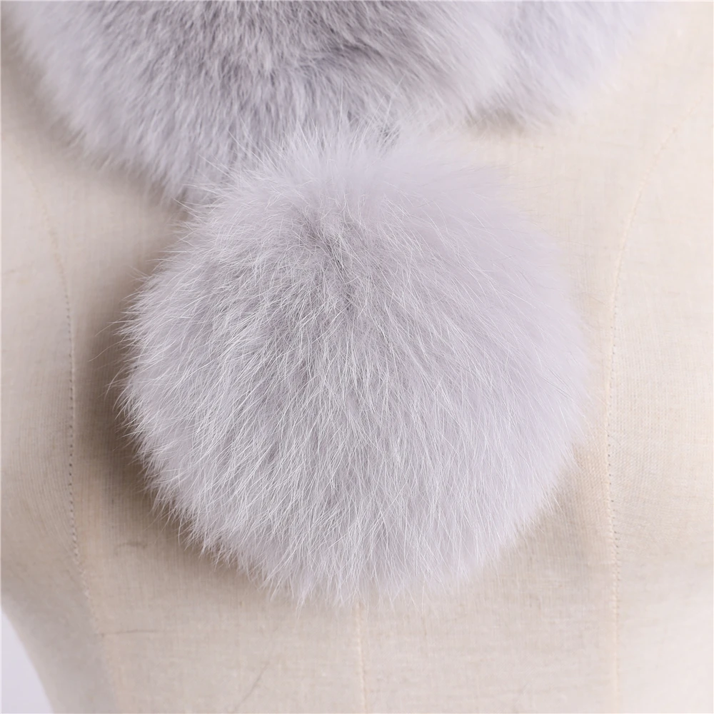 Женский зимний теплый шарф из натурального Лисьего меха шарфы из натурального меха кролика рекс шейный теплый шарф снуд кольцо шарф для девушек милые шарфы